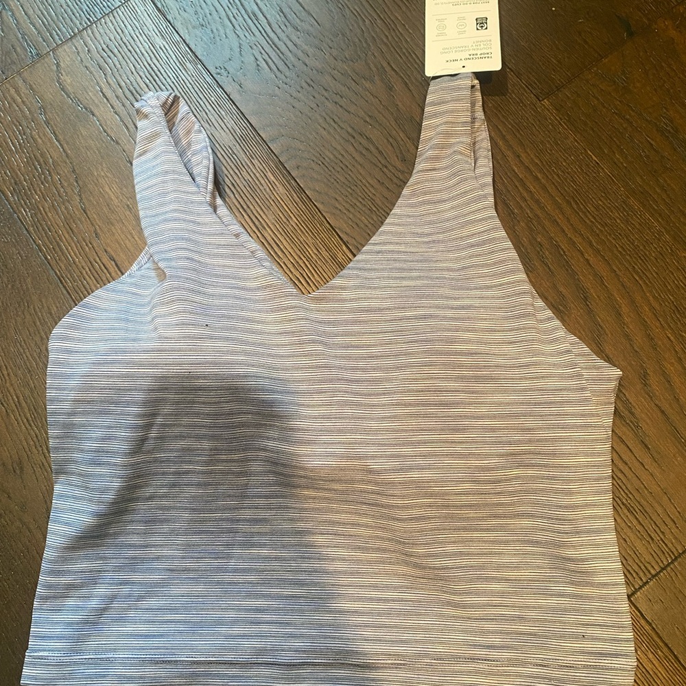 Athleta Lavender Striped Tank Top